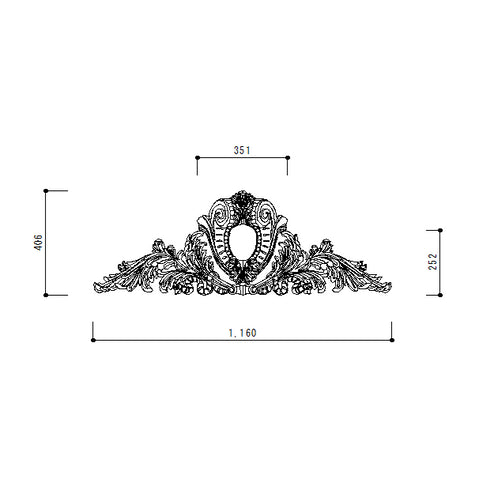 エスペランサ唐草 | レリーフ | FRP | 無塗装品